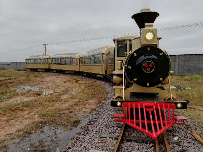 首列透明天窗景區(qū)軌道觀光小火車